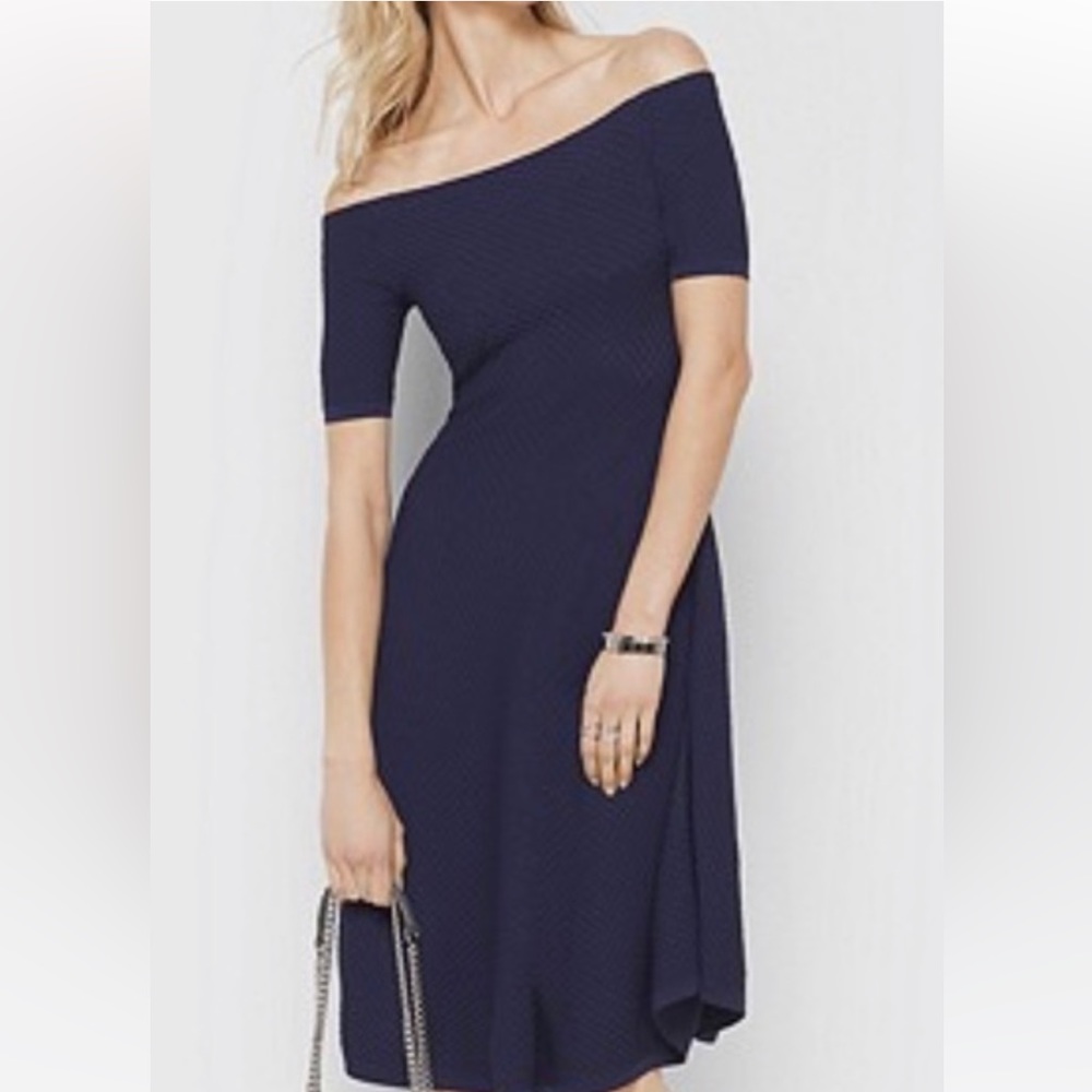 Michael Kors Knit A line Off the Shoulder Dress